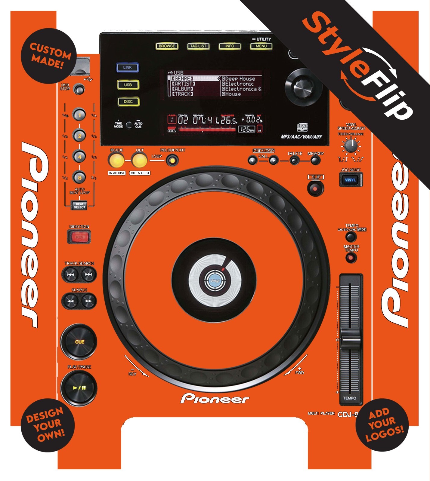 Pioneer CDJ-900 Skin | Custom Design | Protective Decal | StyleFlip Skins