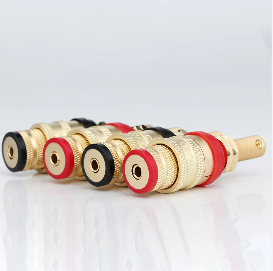 CMC 878L-S Speaker Binding Post Audio Jack Sockets HiFi Copper Plated Connectors
