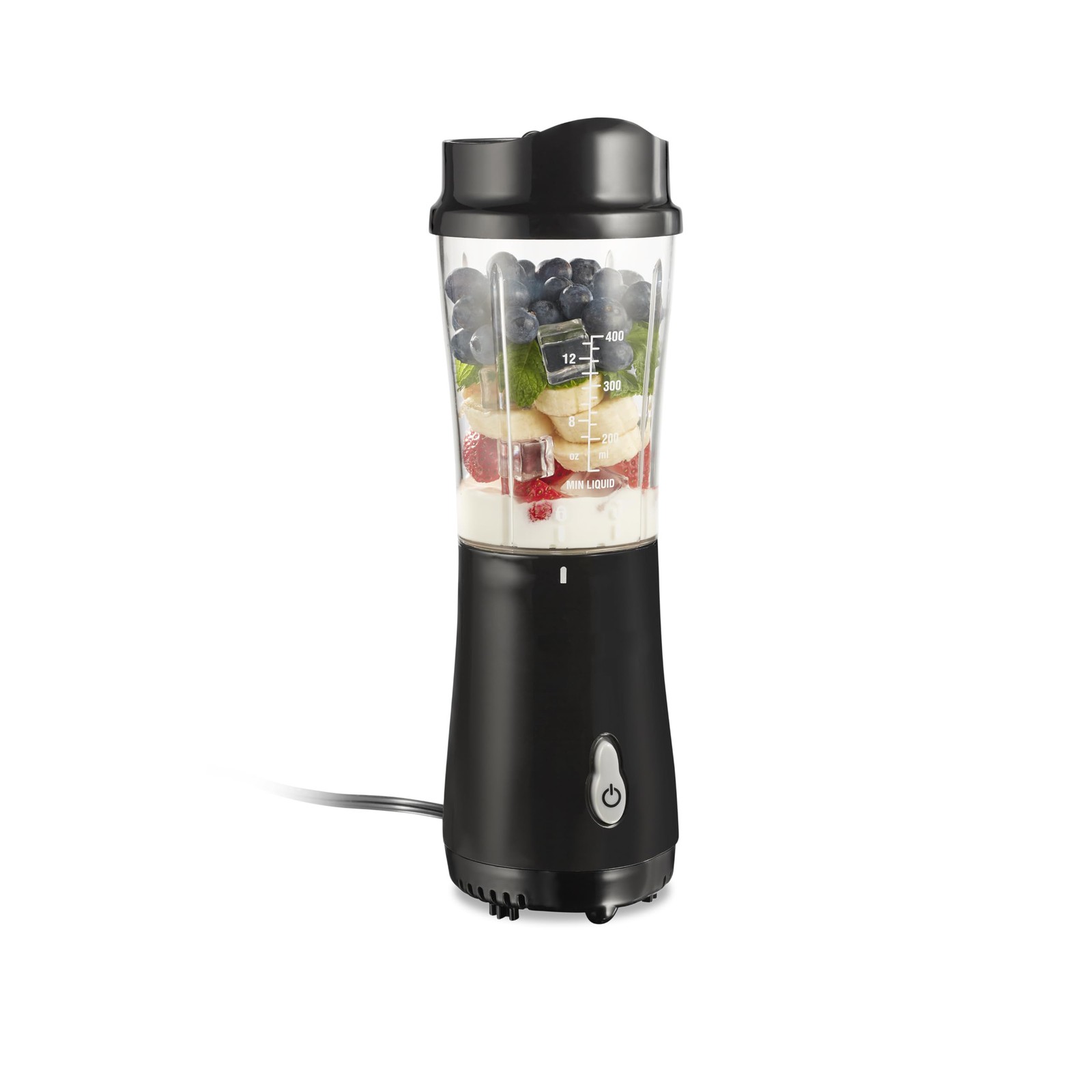 Protein Shake Blender for Smoothies and Frozen Fruits, 14 Oz Travel Cup with Lid