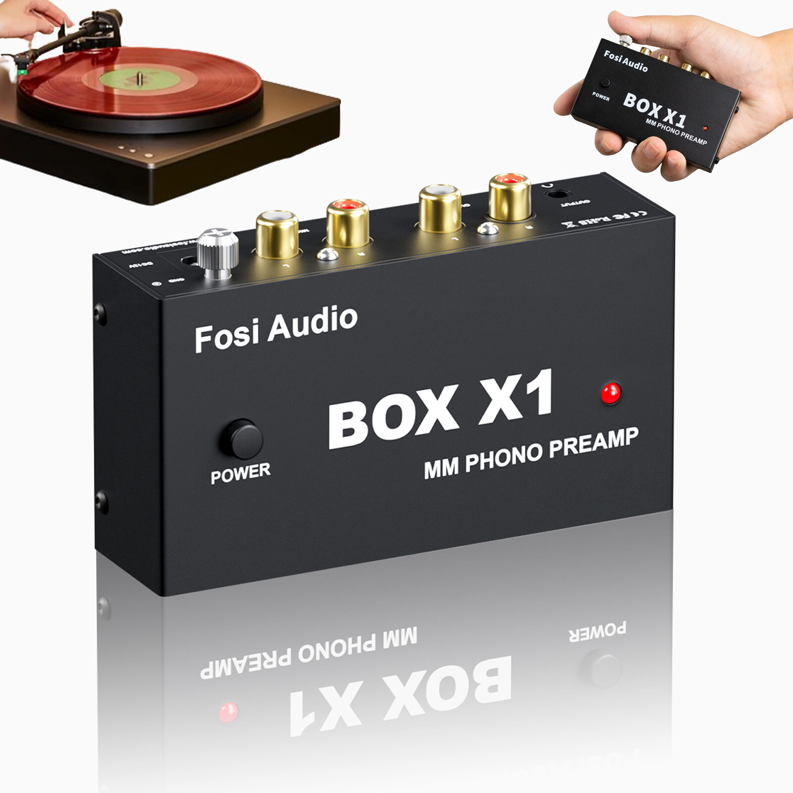 Fosi Audio BOX X1 Hi-Fi Phono Preamp for Turntable MM Phonograph Preamplifier