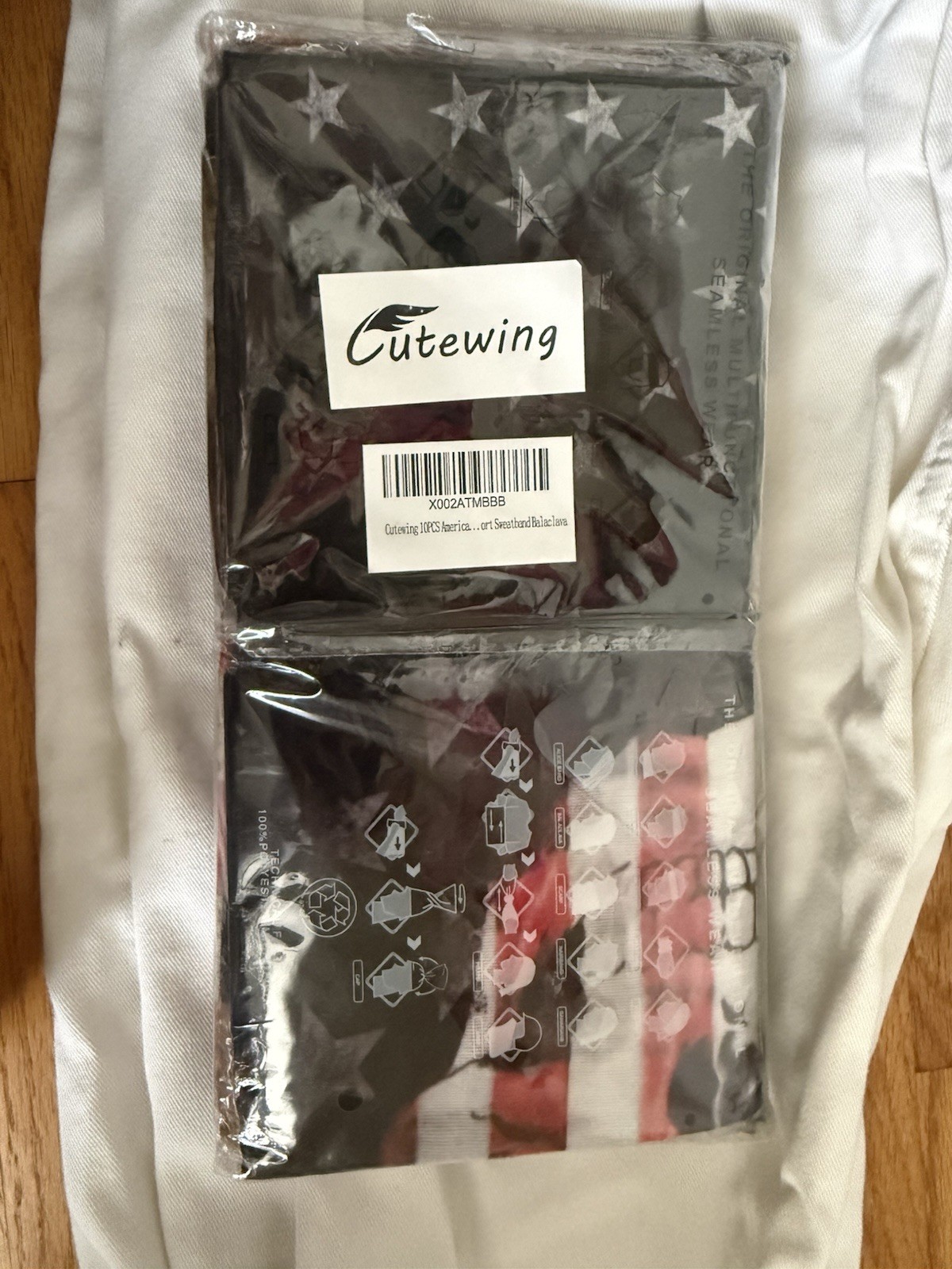 Balaclava Mask- Cutewing Face Mask Full Face Mask USA American Flag 10pcs Set
