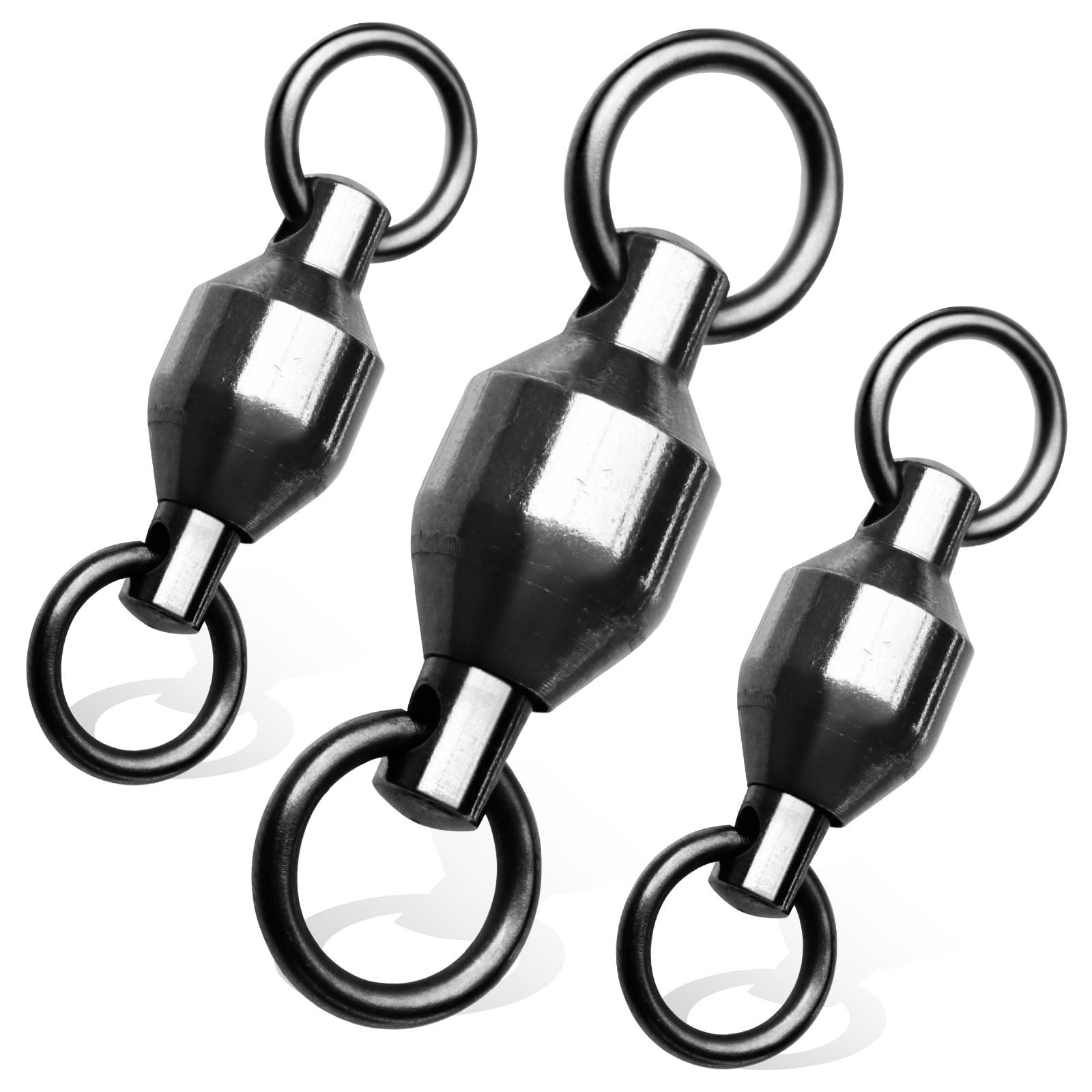 20PCS High Strength Fishing Swivels，Ball Bearing Swivels Fishing Tackles， Sta...