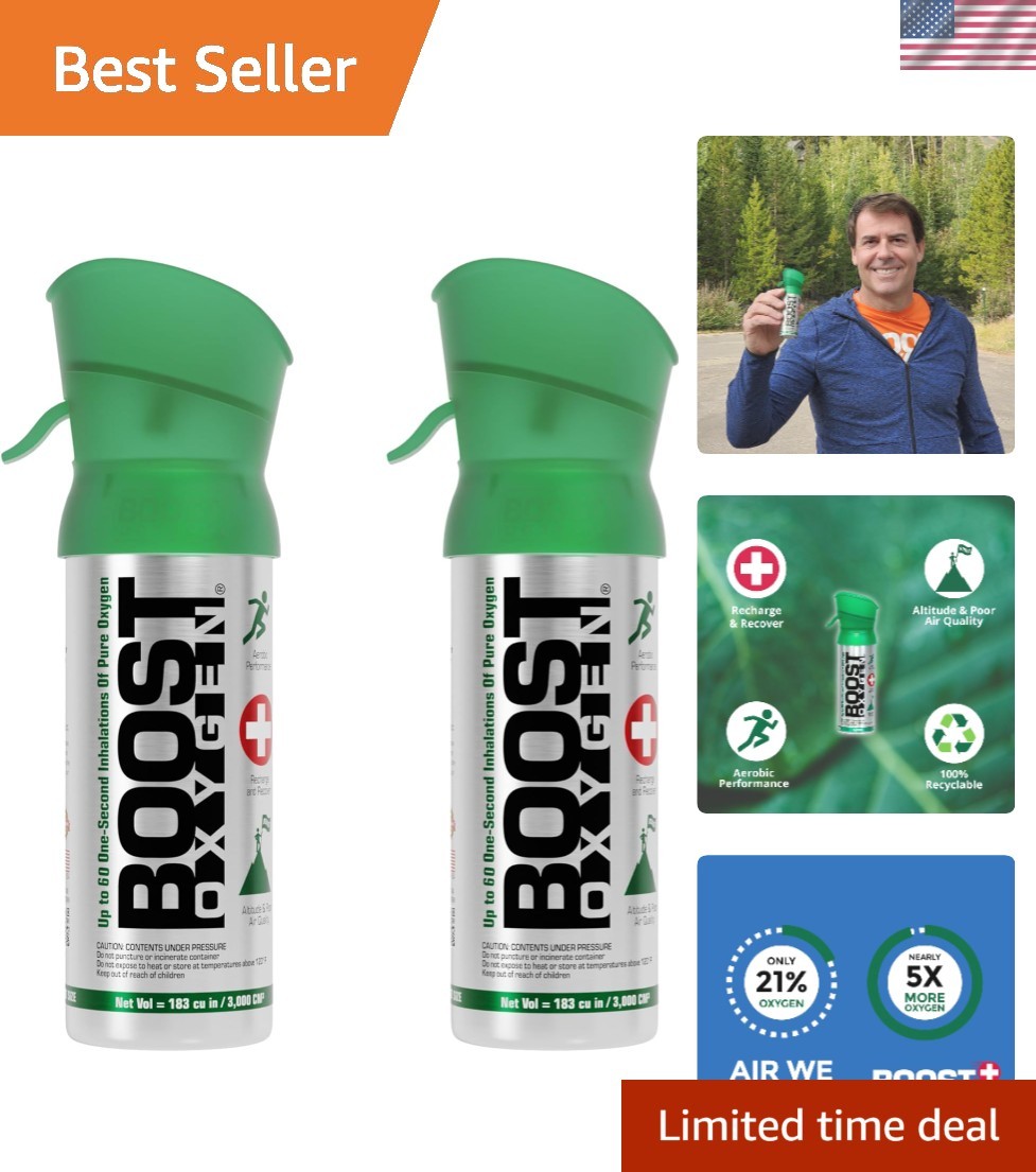 Eco-Friendly Portable 3L Oxygen Canister Set - Essential for Active Lifestyles