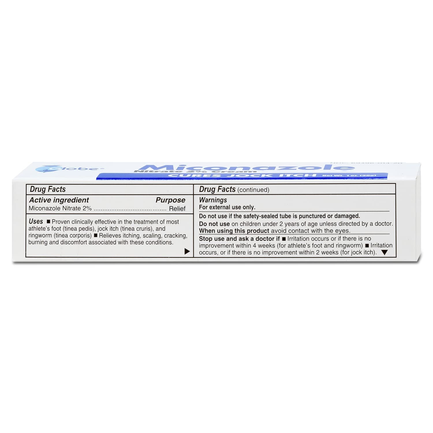 Miconazole Globe (6 Pack) 2% Nitrate Antifungal Cream, Cures Most...