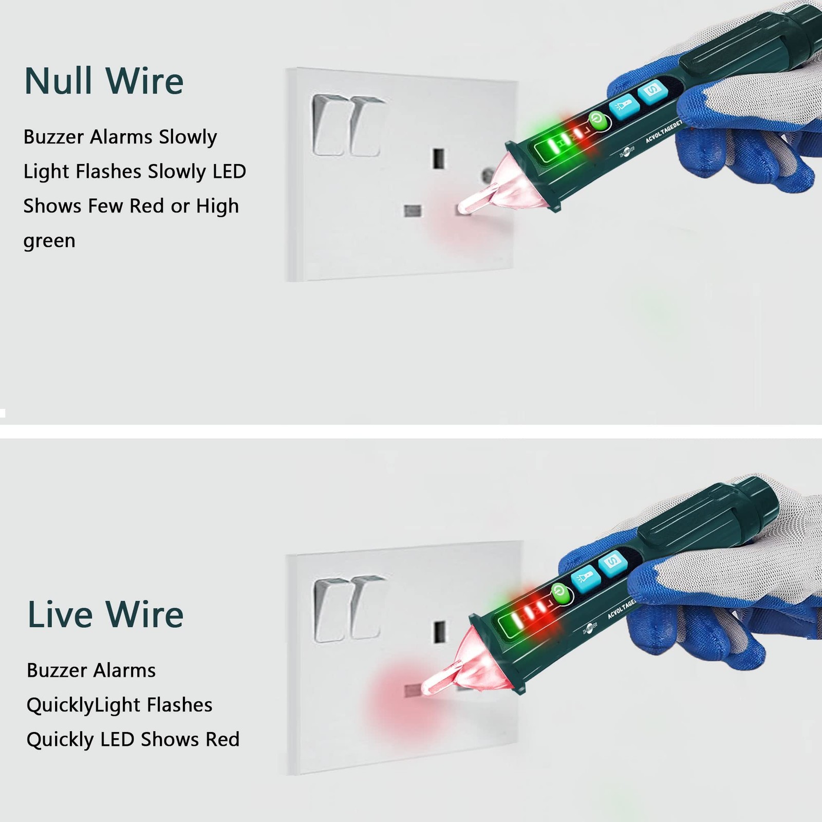 Voltage Tester, Non-Contact Voltage Detector, Dual Range Electrical Tester, 1...
