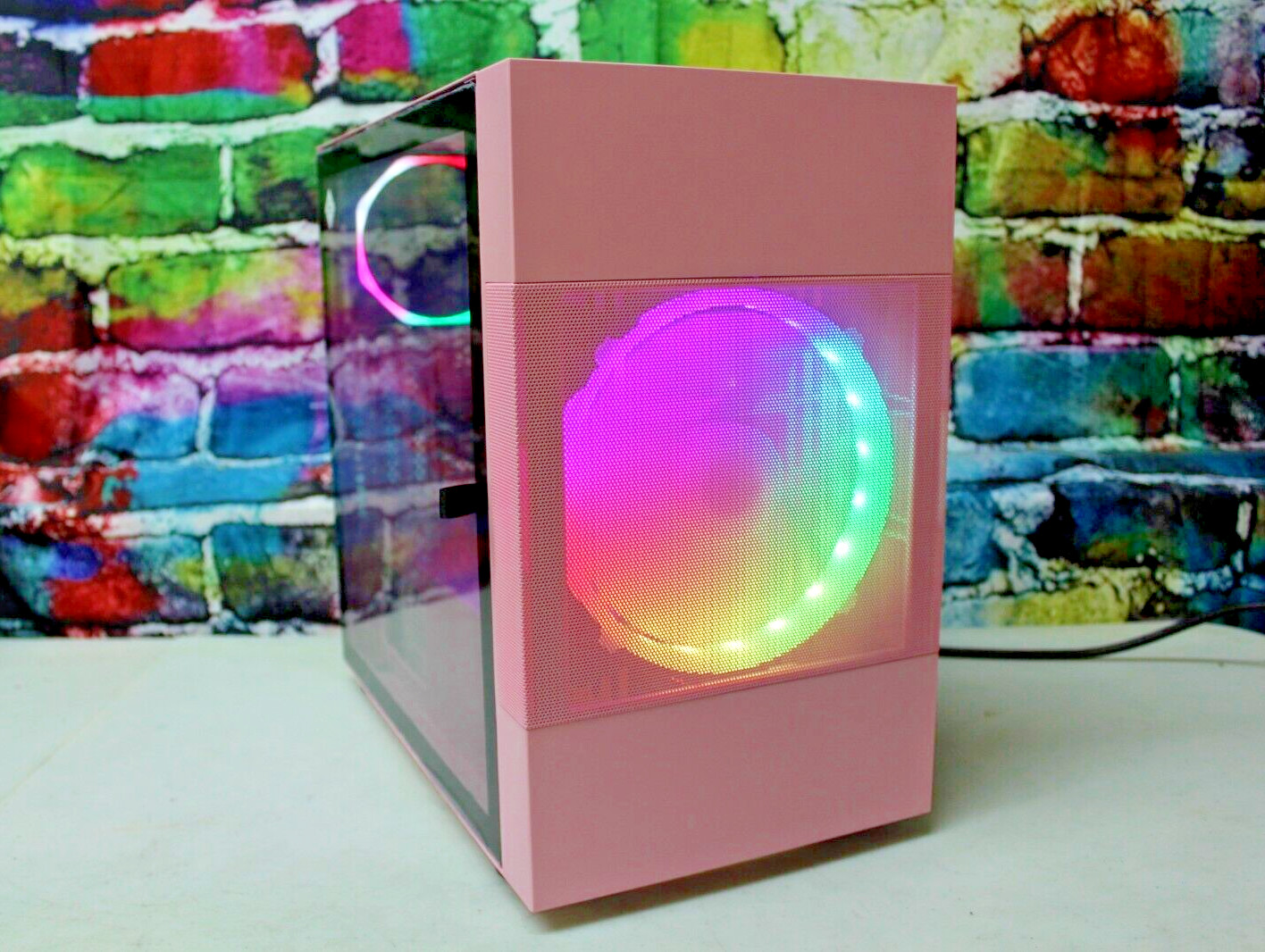 Custom Pink Gaming Desktop PC Intel Core i7 3.40 Quad 32 GB SSD Nvidia RTX 5060