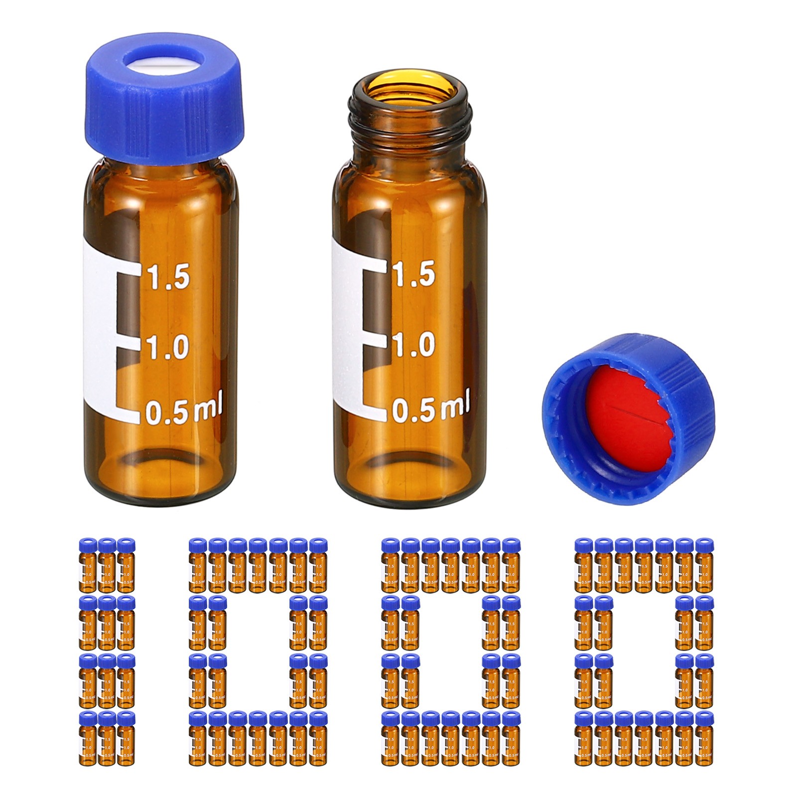 2ml Self Sampler Vial, 1000pcs HPLC/GC Vials 9-425 Laboratory Amber