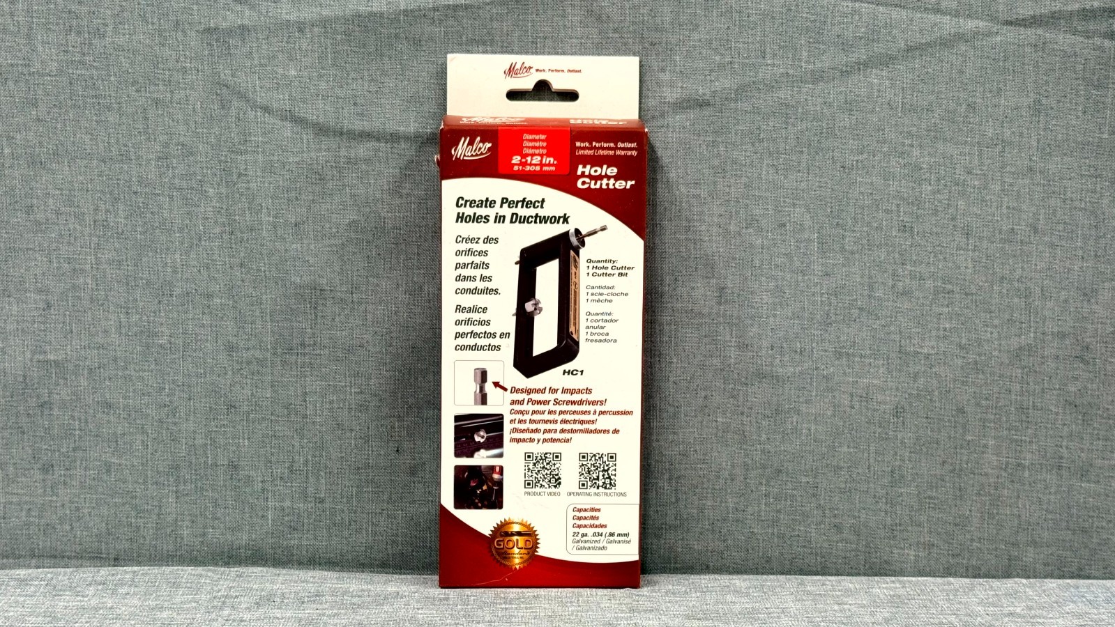 Malco HC1 2 in. to 12 in. Sheet Metal Hole Cutter Accessory for 1/4 in. 🔥NEW🔥