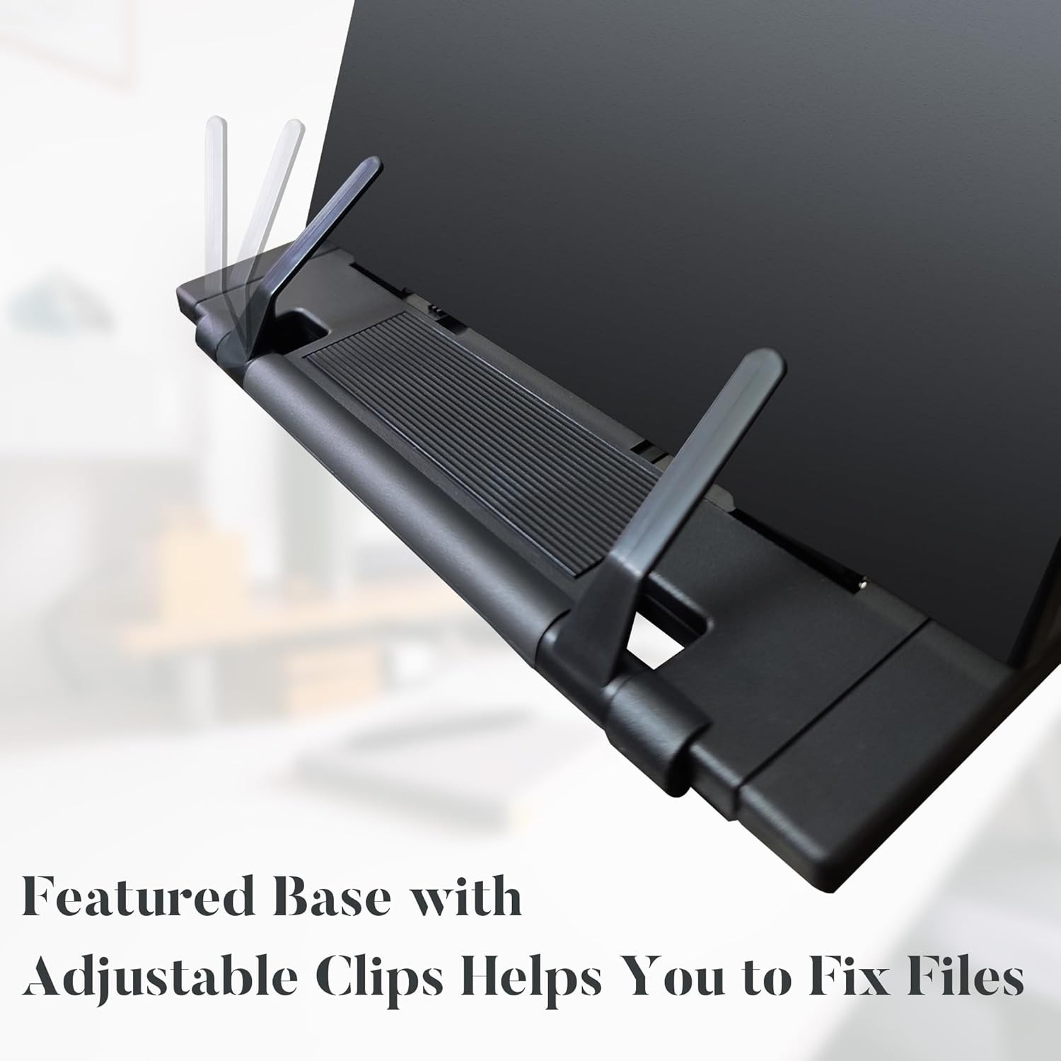Desktop Document Holder, Black Paper Holder Stand for Desk, JZ9570,