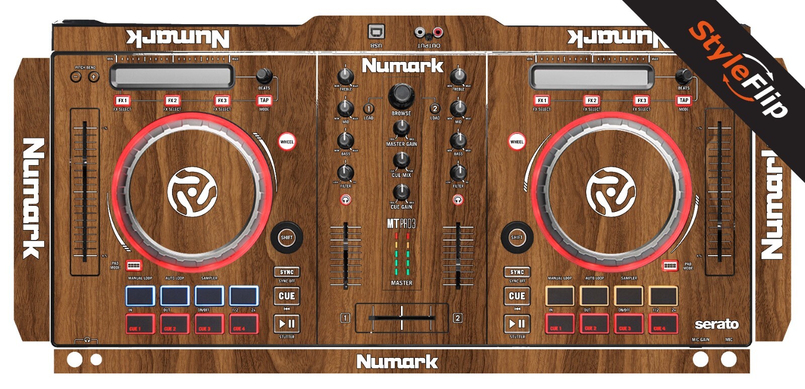 Numark Mixtrack Pro 3 Skin | Wood 2 | Protective Decal | StyleFlip Skins