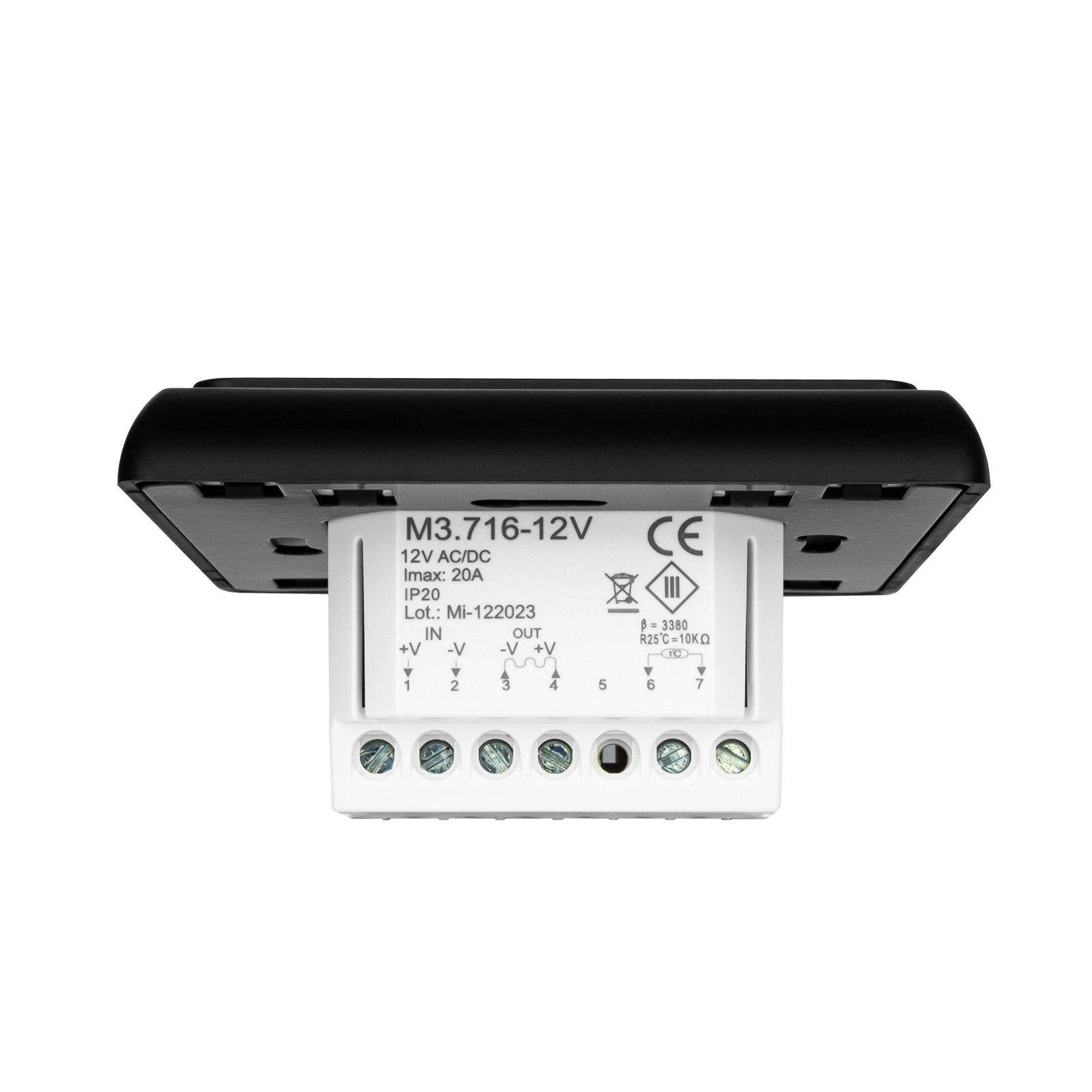 12V 24V Thermostat Temperature Controller Black Caravan Underfloor Heating Motorhome