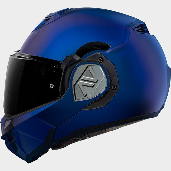 LS2 FF906 Advant Solid Matte Navy Blue Flip Back Modular Motorcycle Helmet