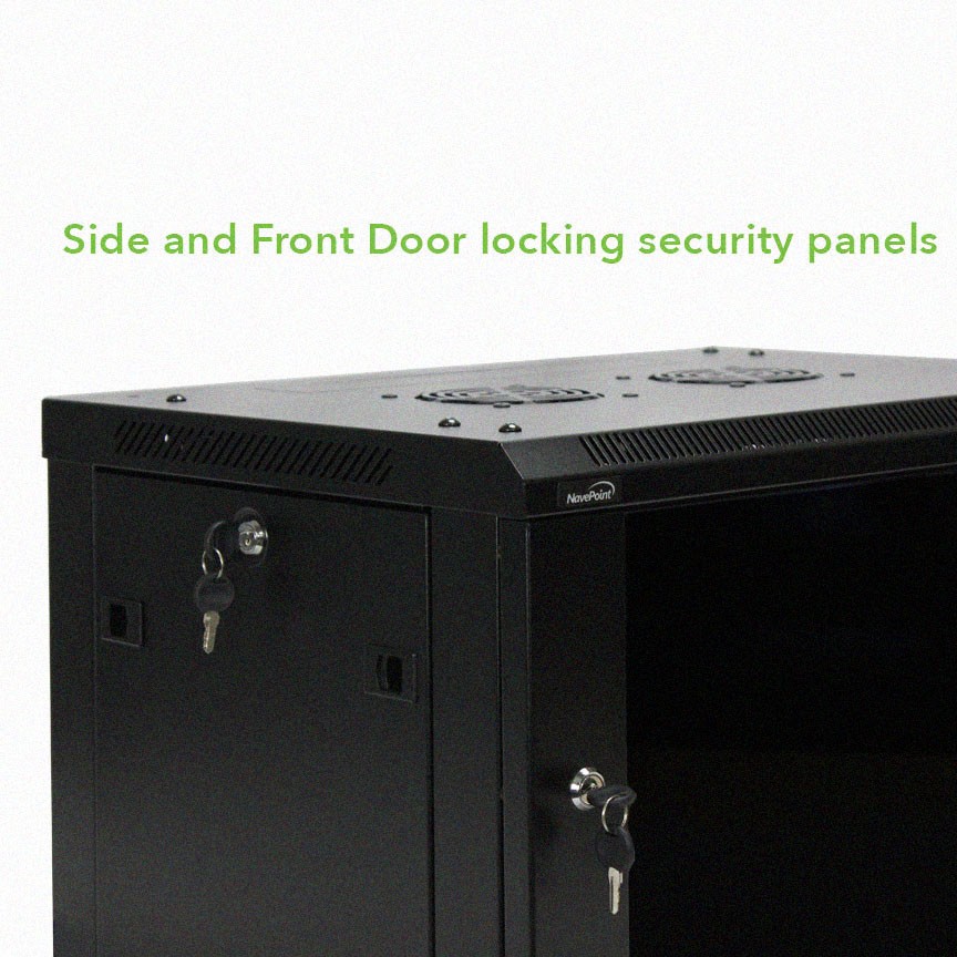 18U IT Wall Mount Network Server Data Cabinet Enclosure 24-inch Depth w/shelves