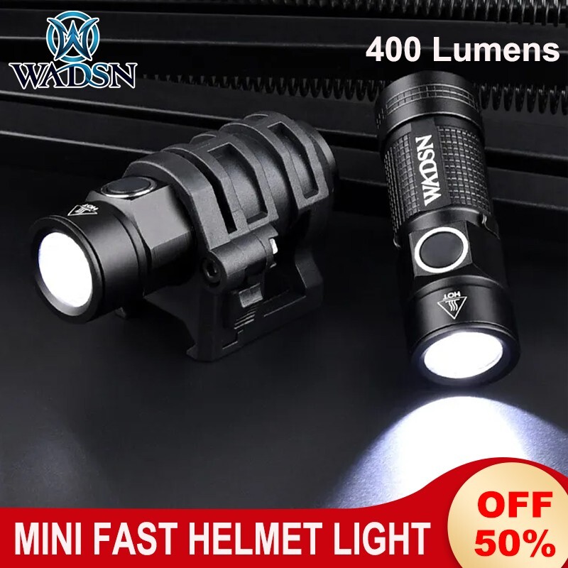 Wadsn Helmet Light FAST Helmet Flashlight Strobe Telescopic Zoom Survival Lamp