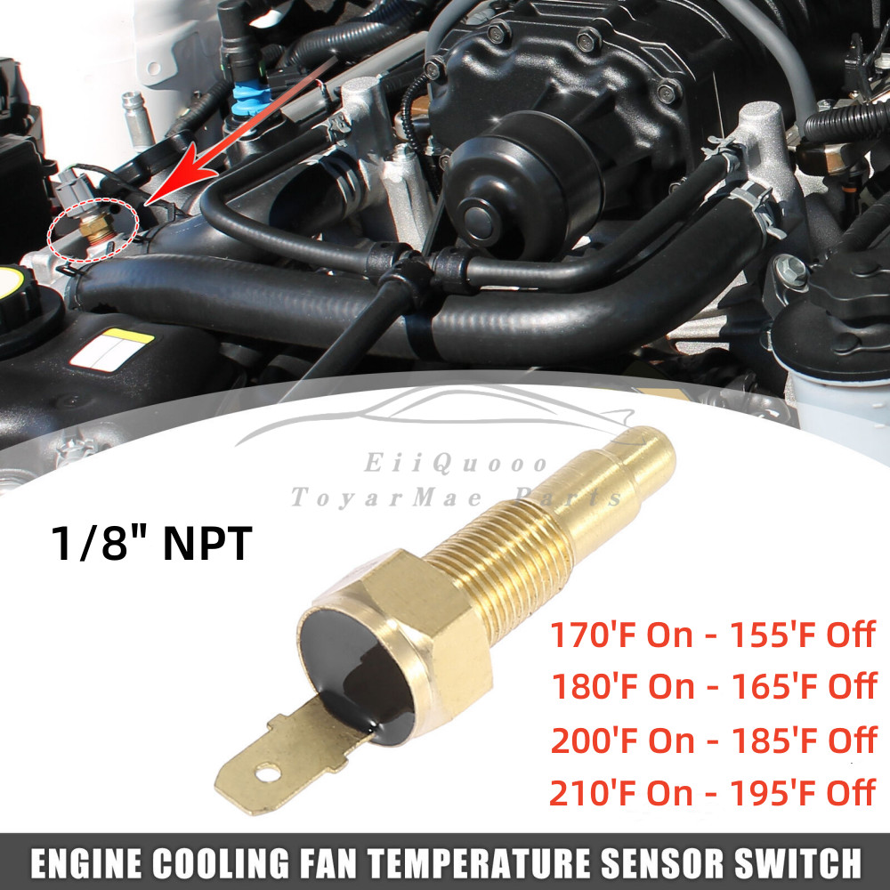 1/8" NPT ELECTRIC COOLING FAN THERMO-STAT SWITCH RADIATOR TEMP-ERATURE SENSOR