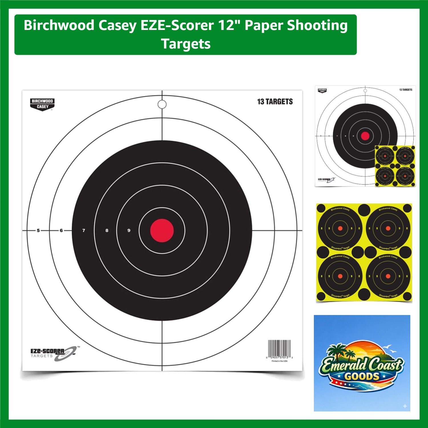 EZE-Scorer 12" Bull's-Eye Targets - Ideal for Shooting Practice & Competitions