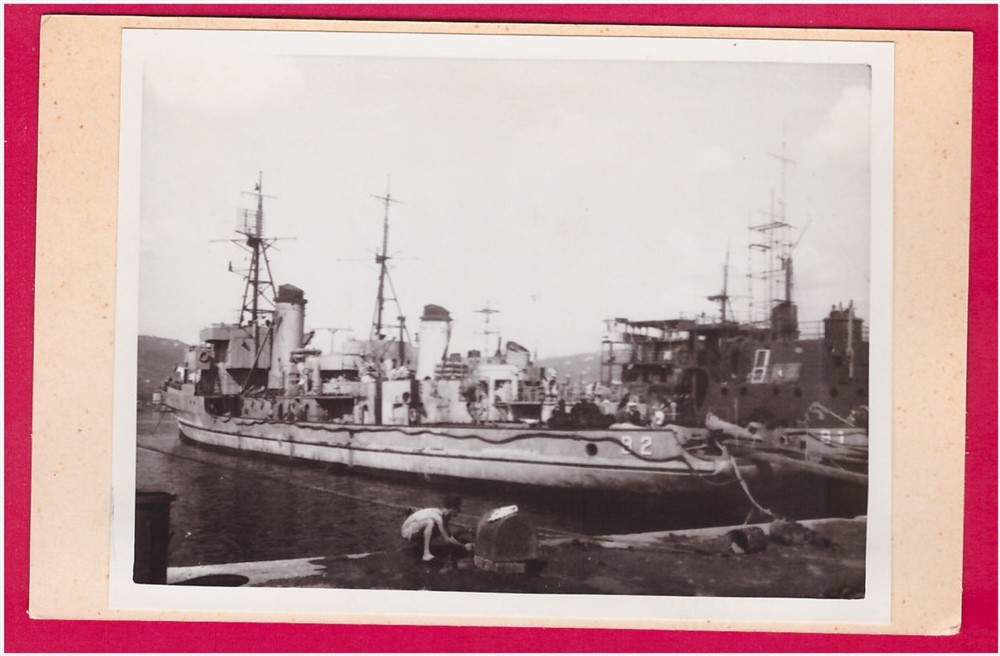 1942-45 Italian Gabbiano Class Corvette Daino Vintage Photo