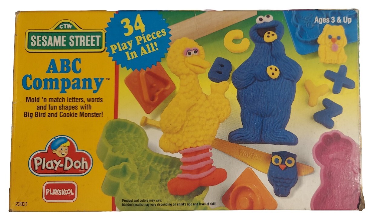 Sesame Street ABC Sealed NIB Kenner Play-doh Vintage Set Henson Muppets 1994
