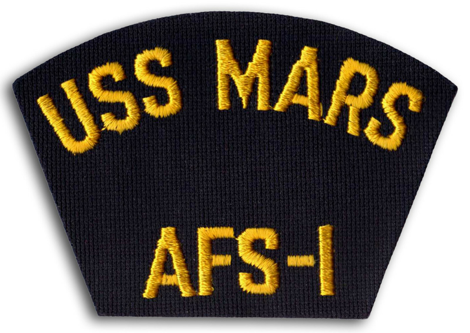 US Navy AFS-1 USS Mars Combat Stores Ship Cap Patch Iron-On *New*