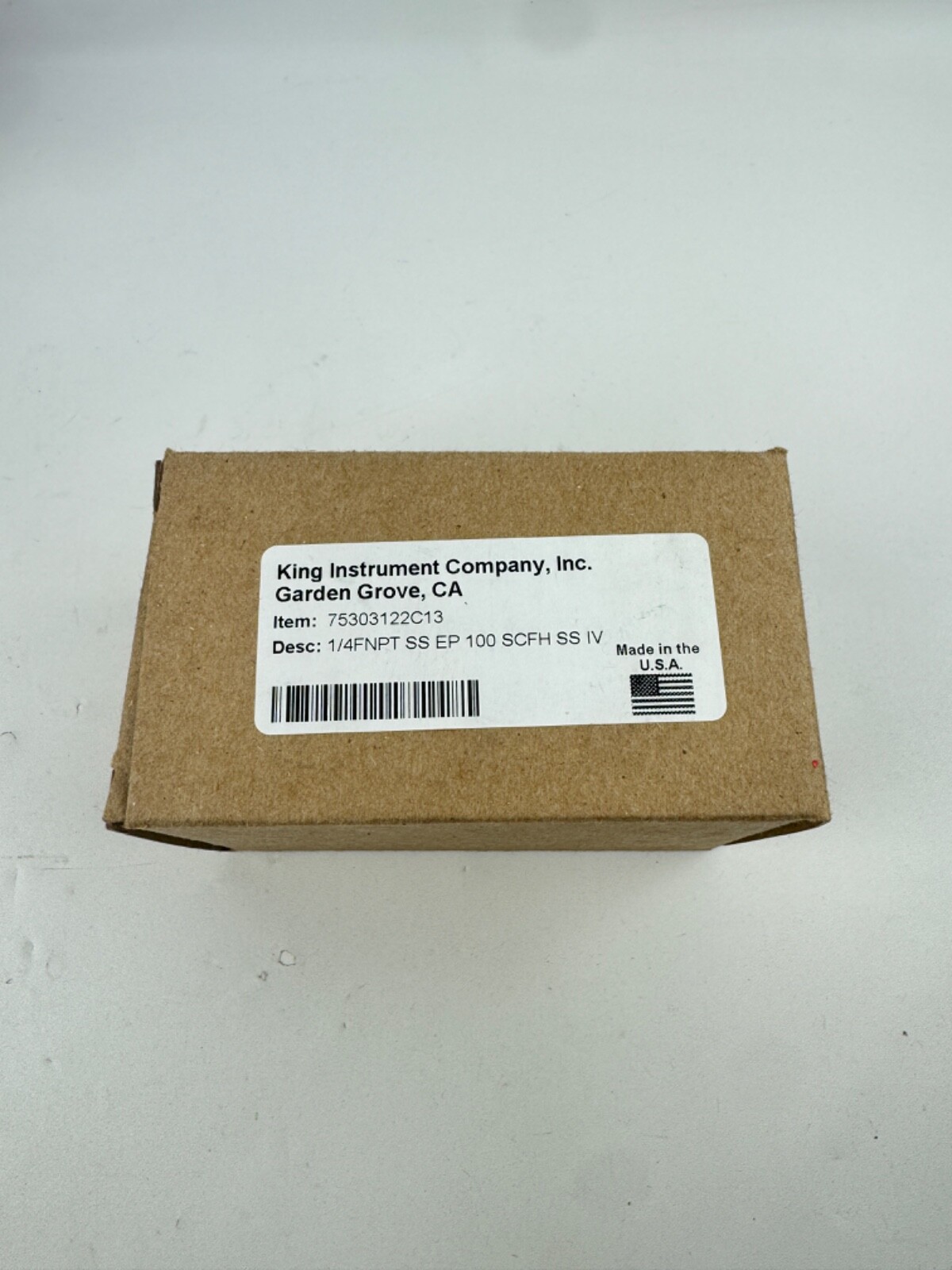 KING INSTRUMENT 75303122C13 Acrylic Tube Flow Meter