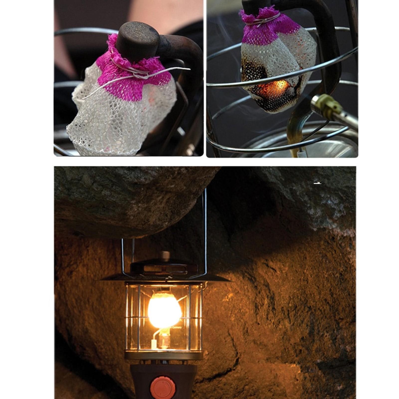 50Pack Outdoor Camping Gas Lamp Lantern Mantles Pressure Lantern Mantle 100mm
