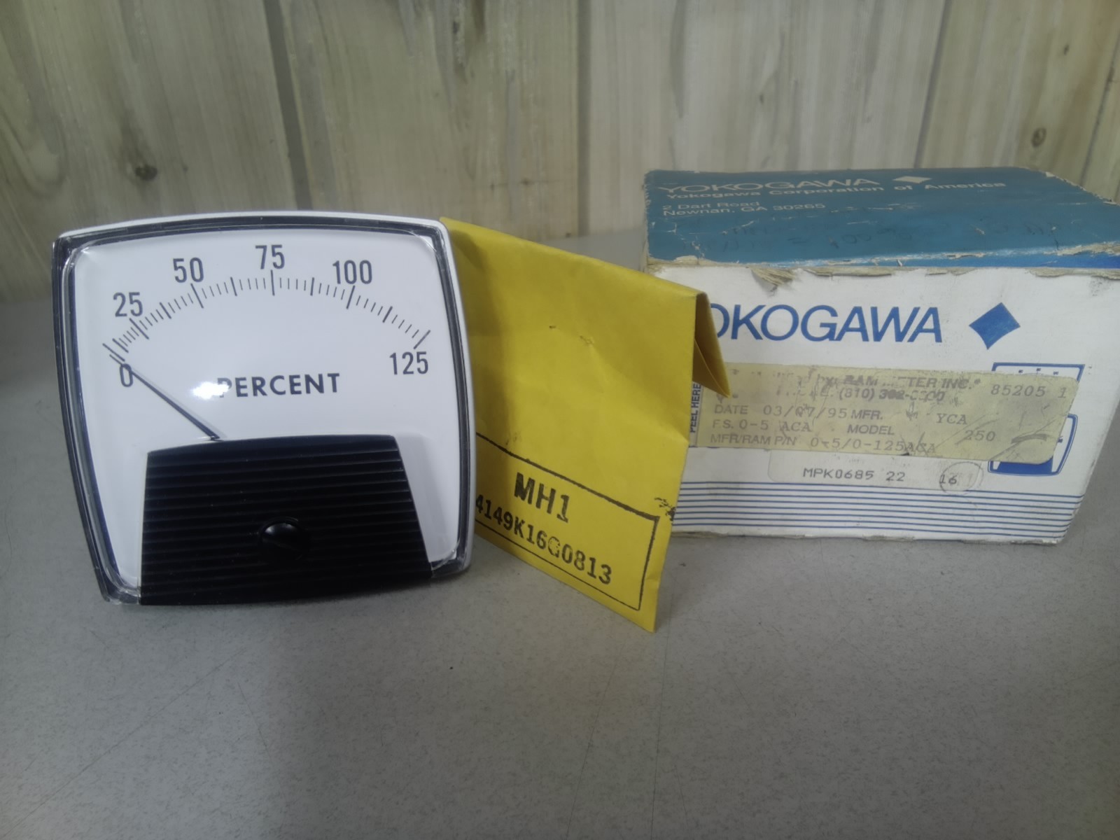 Yokogawa Panel Meter 250 Model Percent 0-125