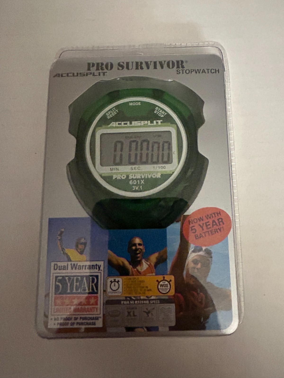 ACCUSPLIT Pro Survivor - A601XLM Stopwatch Clock Extra Large Display Green (NEW)