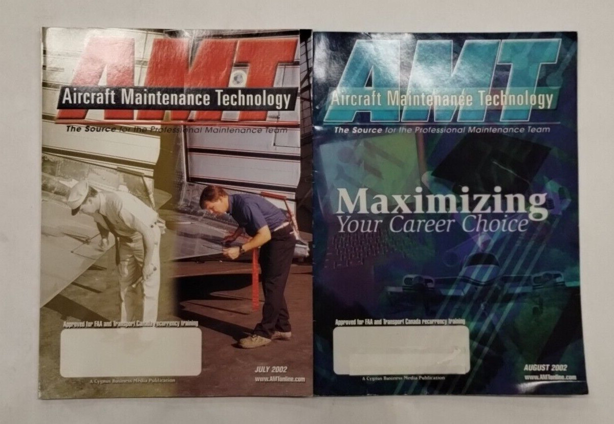2-Aircraft Maintenace Technology Magazines July & August 2002-Originals