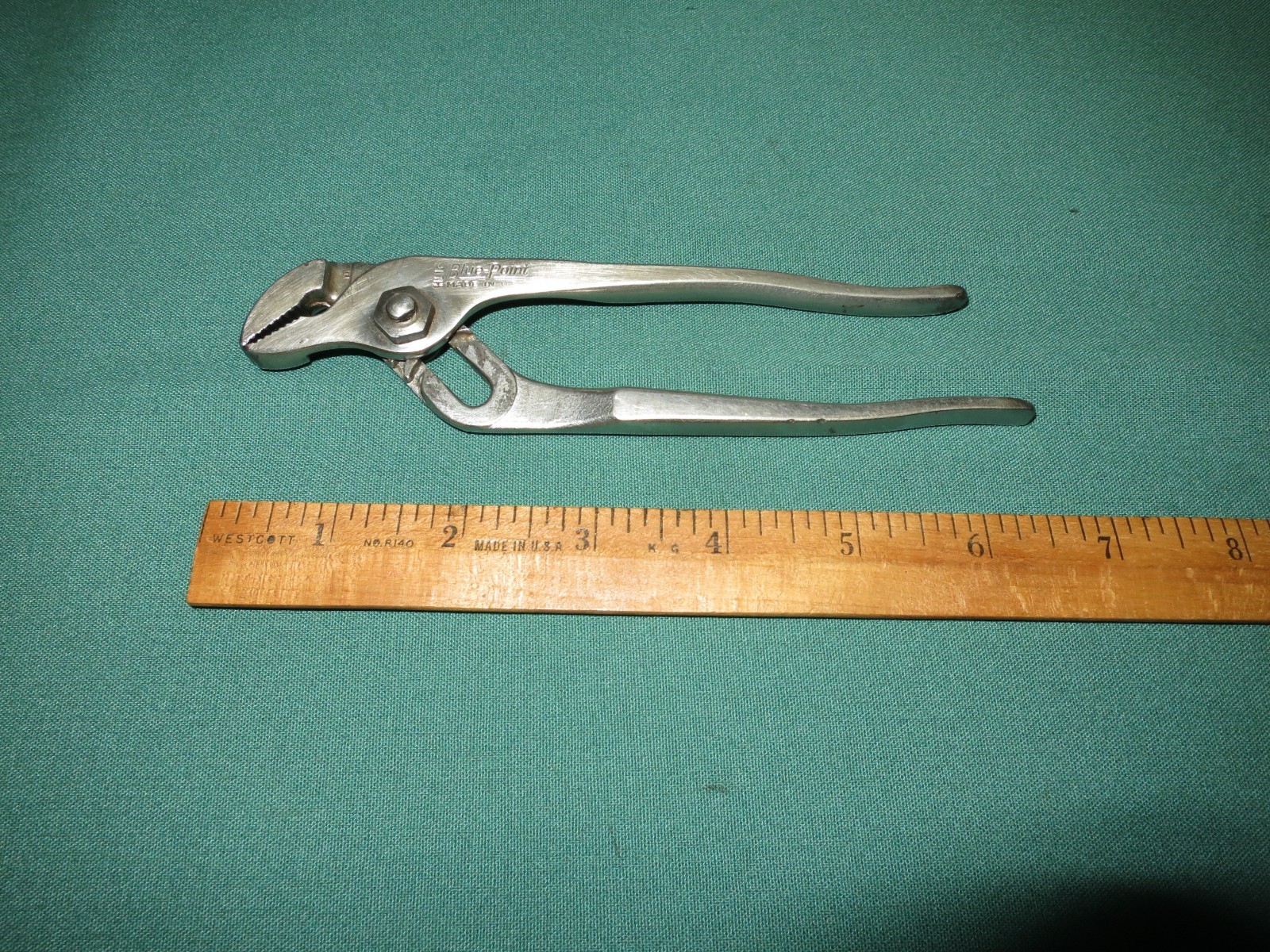 6-1/2" VINTAGE HL16 BLUE-POINT (BY SNAP-ON) WATER PUMP PLIERS, USA
