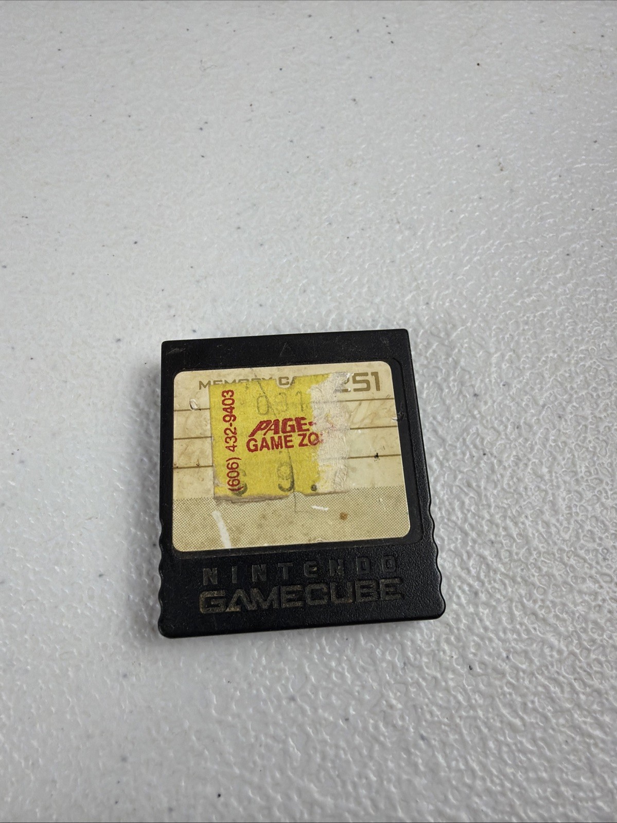 Official Nintendo GameCube Black Memory Card  (DOL-014) Genuine OEM Tested