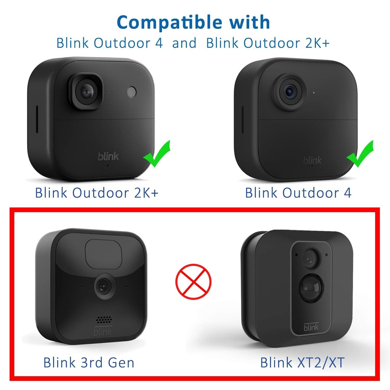 GoHonor Blink Outdoor 4/2K+ Camera Mounting Brackets - 5 Pack