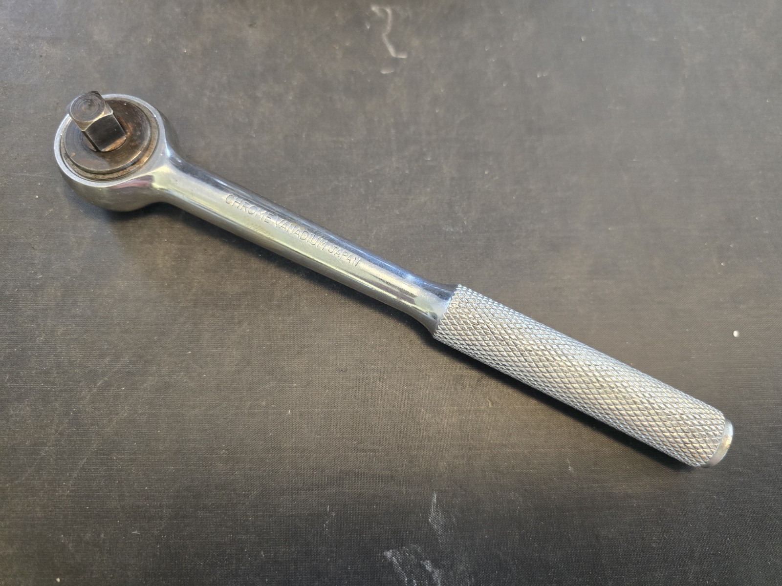 Vintage Mechanics Brand 3/8" Drive Fine Tooth 7.5" Ratchet Japan Chrome Vanadium