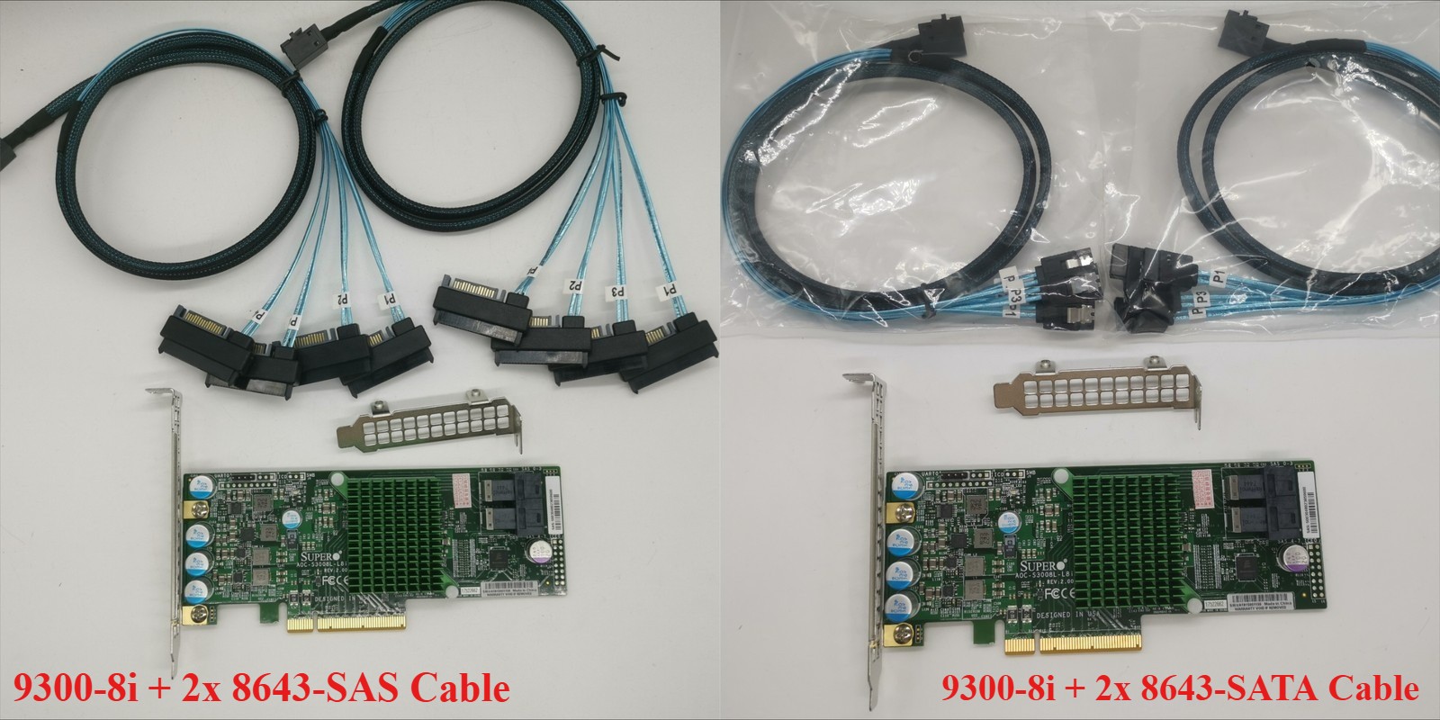 9300-8i 12Gbps HBA IT mode ZFS FreeNAS unRAID w/ 2*SFF8643 SATA/SAS Cable US