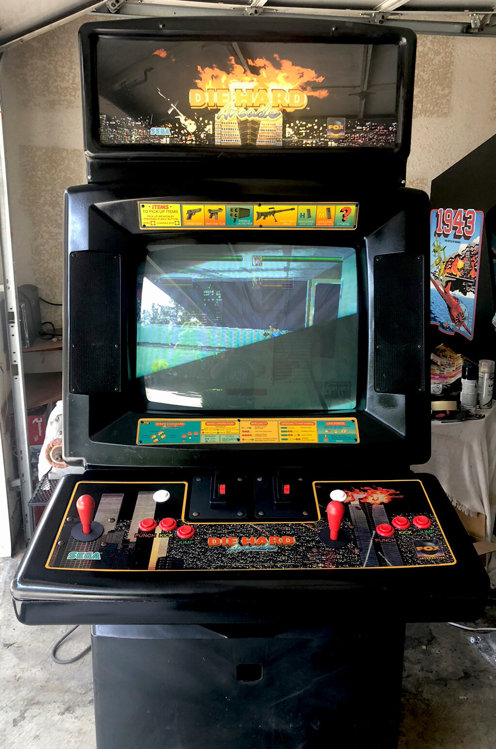 DIE HARD ARCADE Cabinet STV Titan by SEGA 1996 (Great Condition) with 3 Games