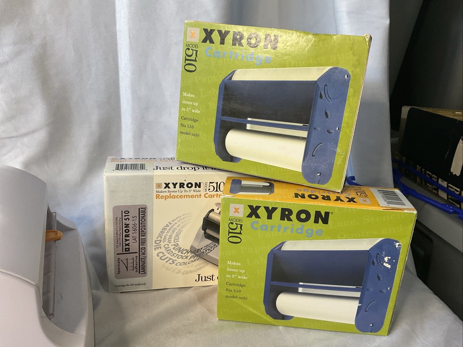 Xyron Creative Station 510 Sticker Maker Laminator PLUS 3 Replacement Cartridges