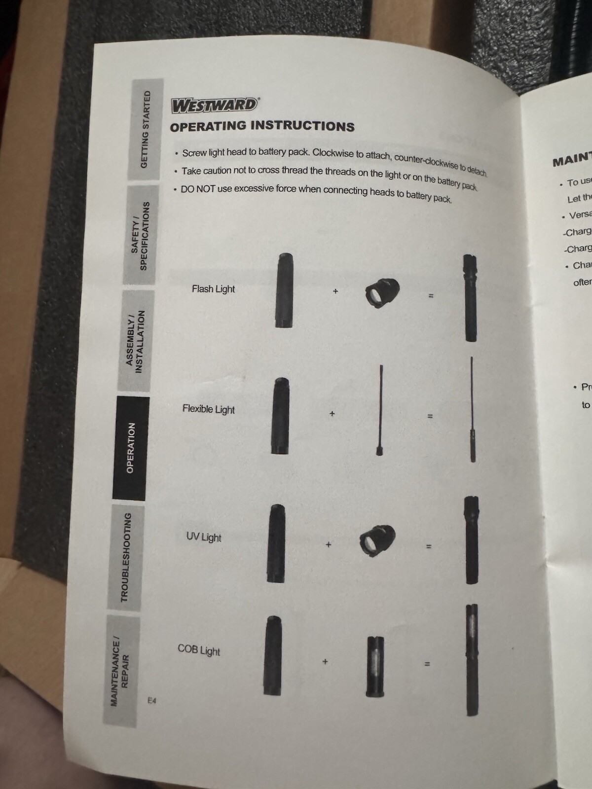 Westward Flashlight Kit, Multifunction