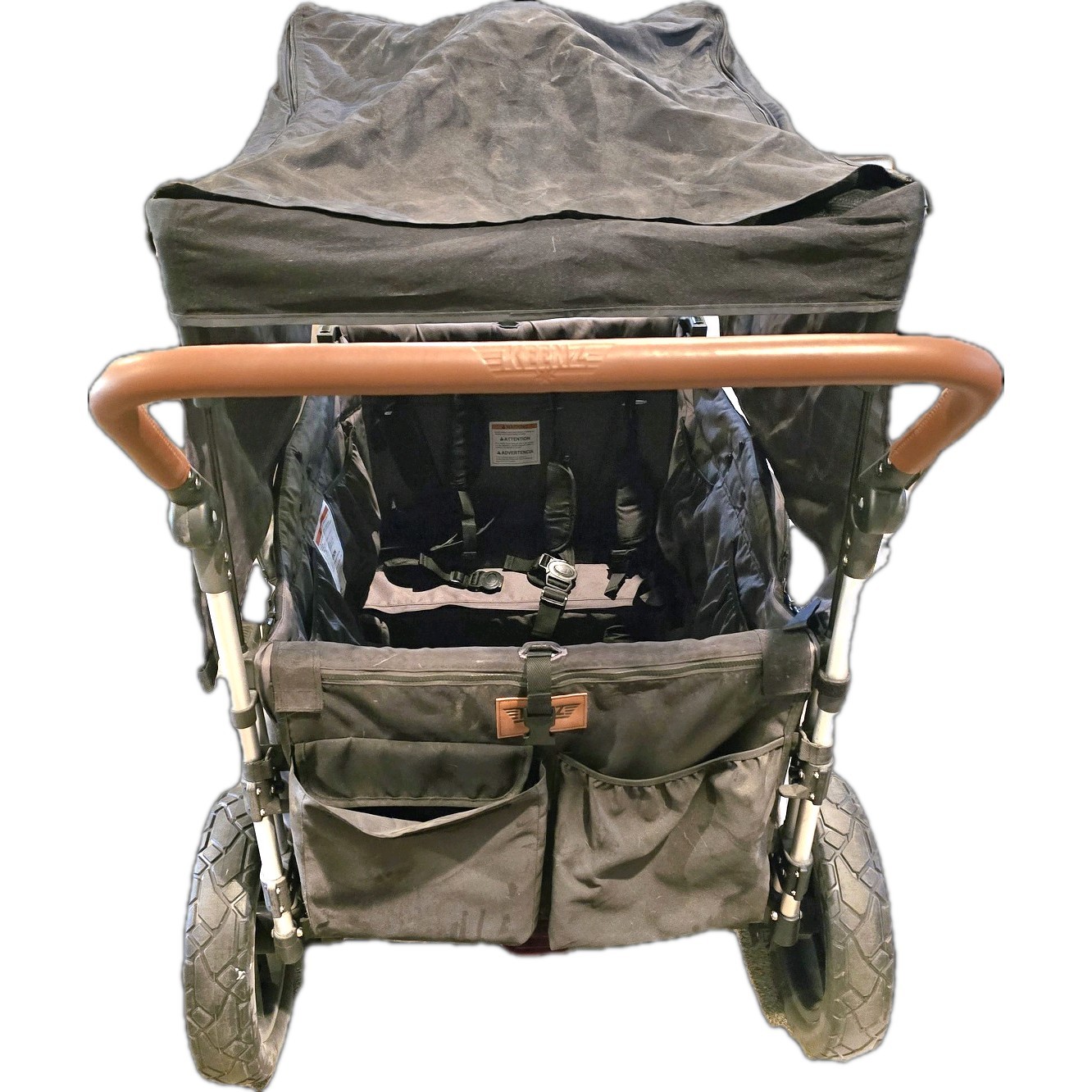 Keenz 7s Stroller Wagon - Gray includes canopies and all accessories.
