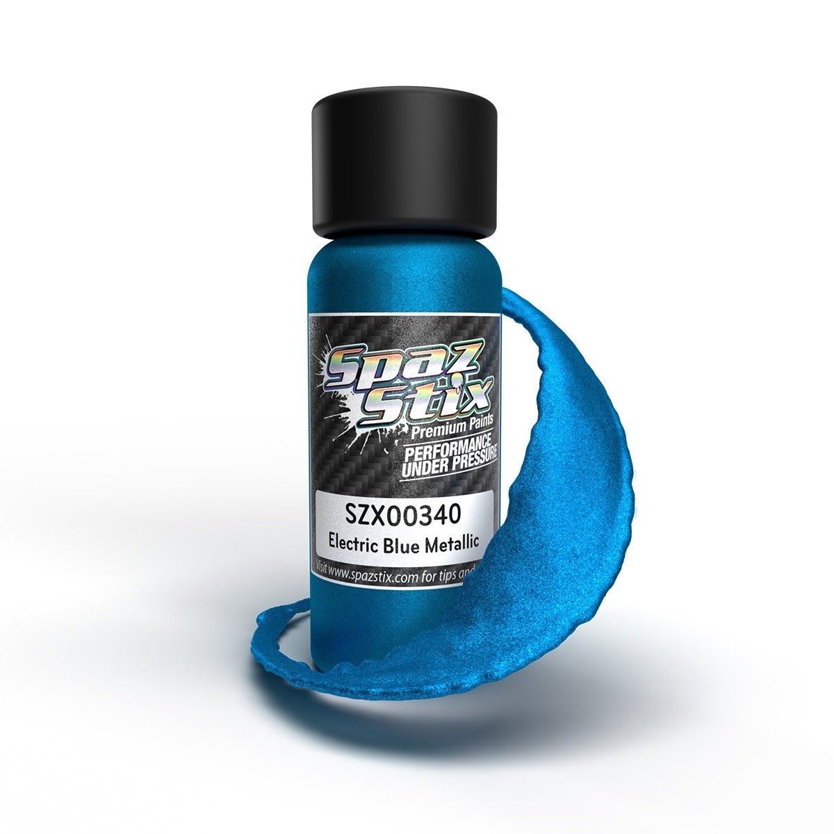 SZX00340 ELECTRIC BLUE METALLIC AIRBRUSH READY PAINT, 2OZ BOTTLE