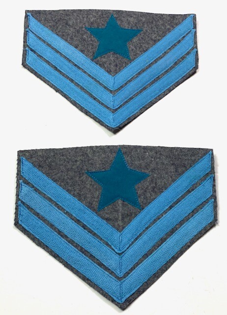 CIVIL WAR CS CONFEDERATE ORDNANCE SARGENT RANK CHEVRONS-INFANTRY