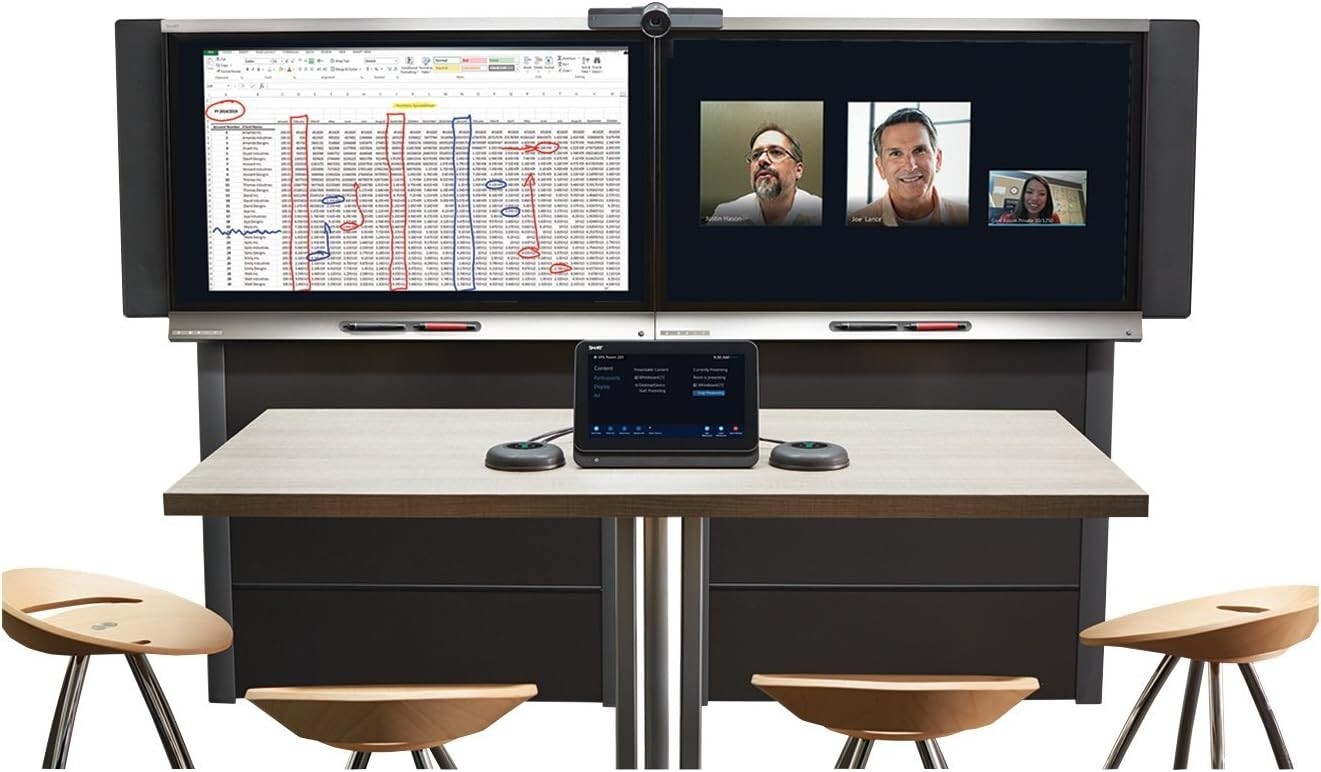 Smart SRS-LYNC-M Smart Interactive Whiteboard System 2 Monitor Console Office
