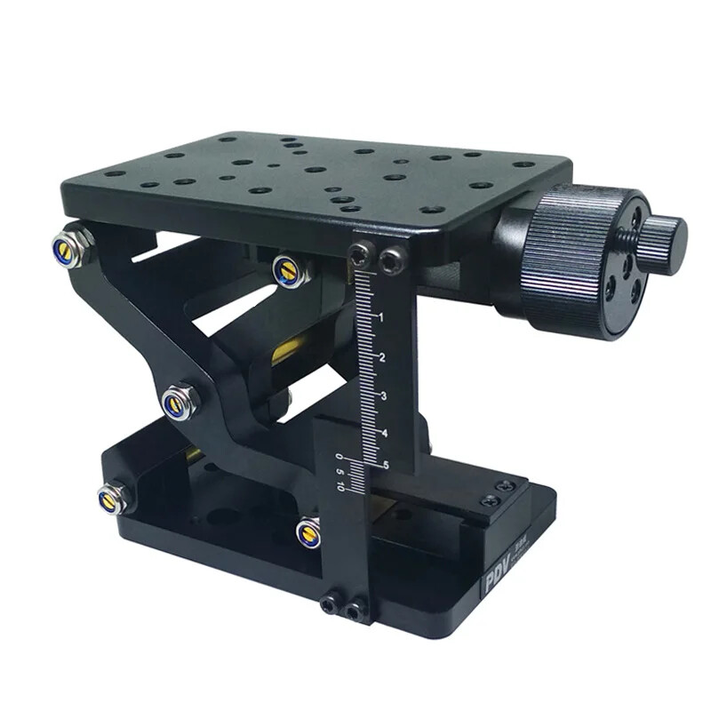 PT-SD408S 60mm Travel Manual Optical Lab Jack Z-axis Optical Lift with Ruler