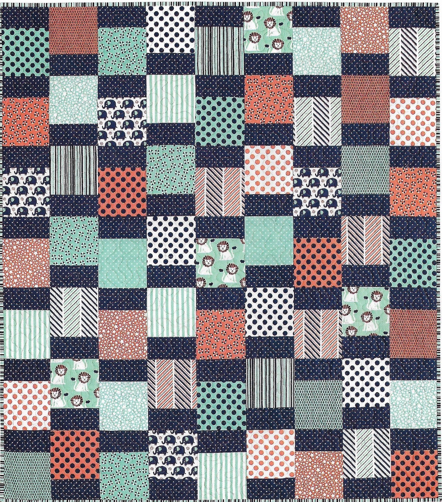 Jungle Gym Quilt quilting pattern instructions