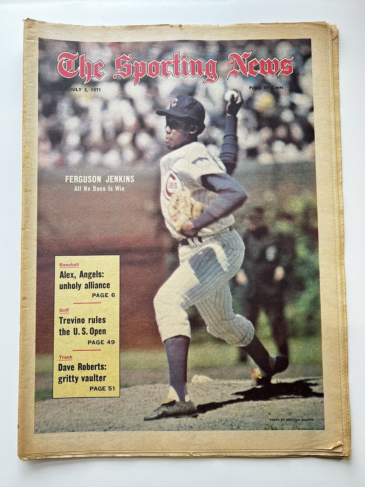The Sporting News July 3 1971 Ferguson Jenkins Cover -Trevino Rules Baseball TSN