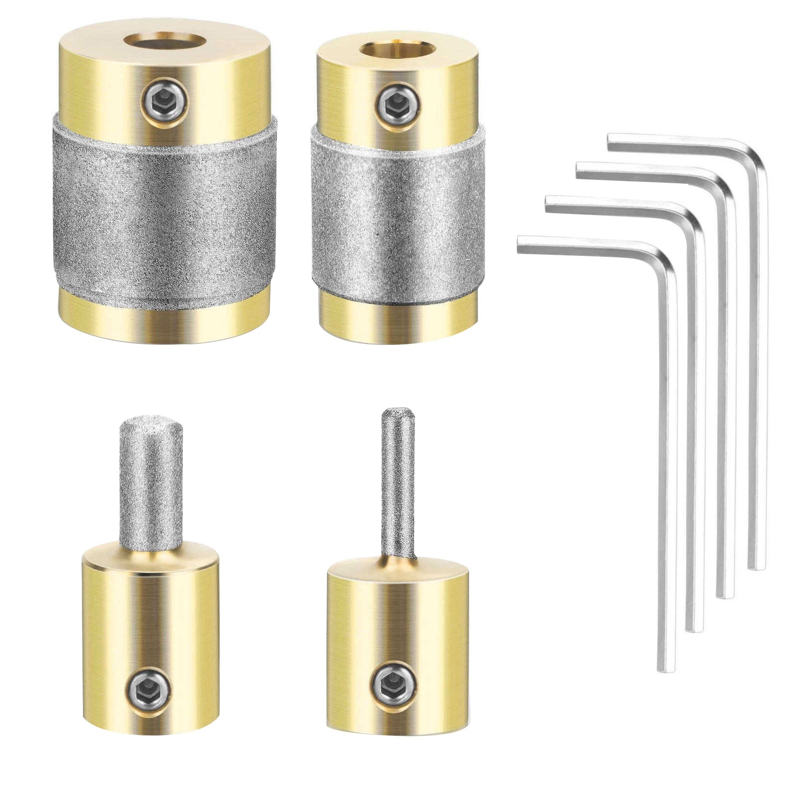 4PCS Diamond Grinder Bits for Stained Glass, Replacement Drilling Shaping Set