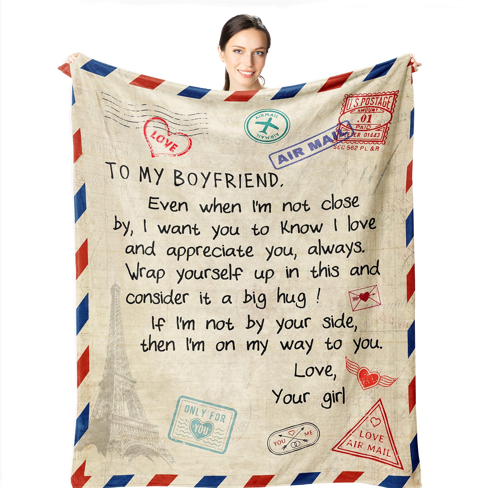Gifts for Boyfriend - Boyfriend Gift from Girlfriend Blanket 60"x50" for Him ...