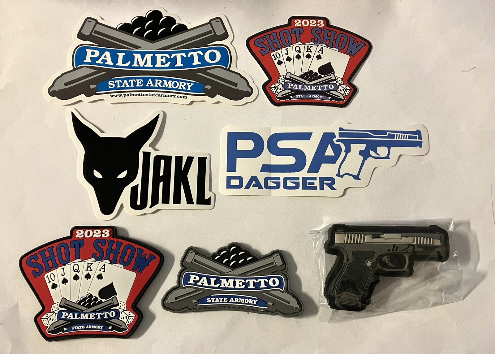 Shot Show 2023 Palmetto State Armory Morale Patch x 3 Sticker Decal x4 Lot PSA