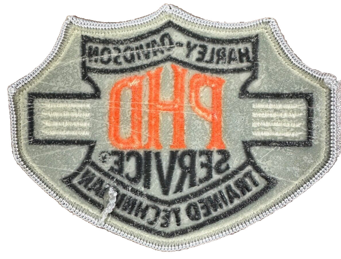 Harley-Davidson Patch, PHD Service Trained Technician Sew-On 4"x3" (Box P)