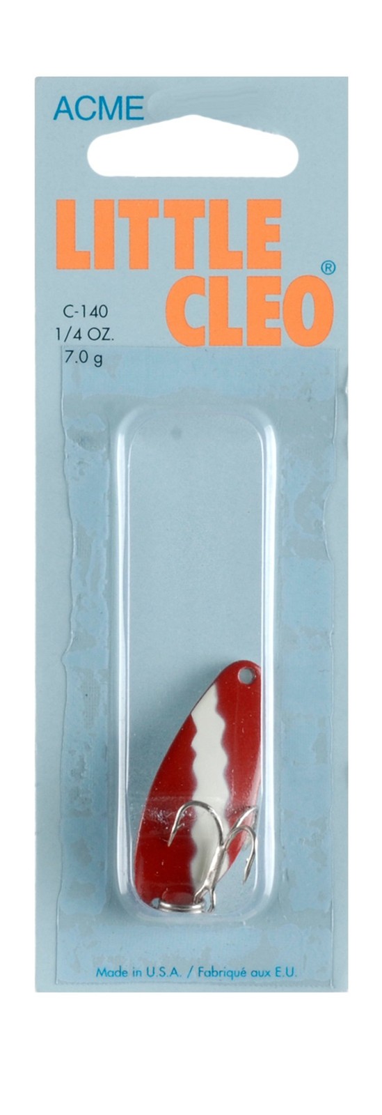 Acme Little Cleo 1/4 oz Fishing Lure Spoon Plain Treble Hook Choice of Colors