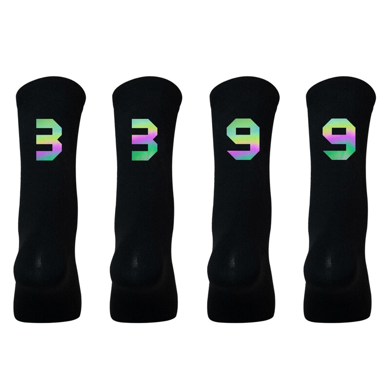 2 Pairs Reflective Road Cycling Riding Bicycle Bike XC MTB BMX Sport Ankle Socks