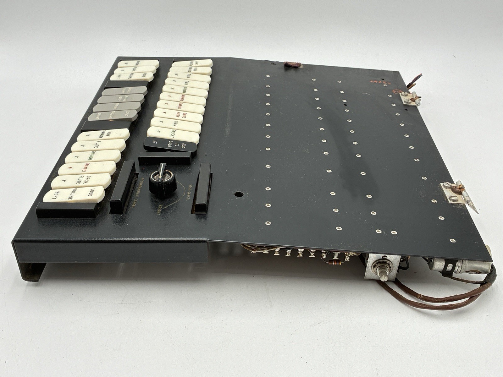 Vtg Baldwin Model 5 5A Organ Stop Tab Control Panel Assembly Levers Parts